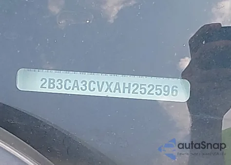 2010 Dodge Charger Sxt from USA, damaged, VIN 2B3CA3CVXAH252596